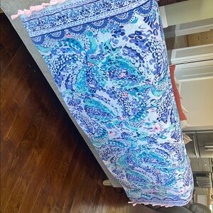 Blue and Pink Swim Sarong